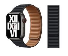 Apple Watch Strap 41mm Leather Link M/L Midnight