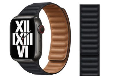 Apple Watch Strap 41mm Leather Link M/L Midnight