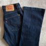 Vintage inspired Levis 525 Bootcut Jeans W29 Dark Blue Denim Flared Leg Altered Length Y2K Image 6