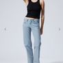 Weekday Arrow Straight Low Rise Blue Jeans 25/30 Image 2