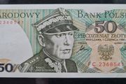 UNC 50 Zloty 1986 Poland banknote