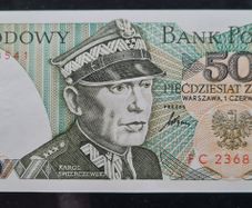 UNC 50 Zloty 1986 Poland banknote