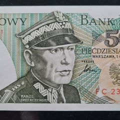 UNC 50 Zloty 1986 Poland banknote