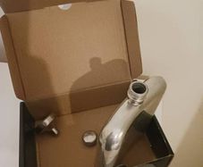 Pinder pewter flask