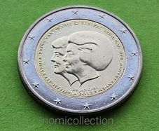 Netherlands 2013 year Uncirculated 2 Euro coin.