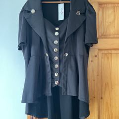 Occasion wear black top plus size new