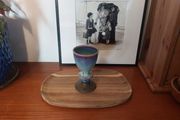 Wonderful Single Studio Art Pottery Goblet by Martin Branch Lyre Pottery, Cloncorban, Rossmore, Clonakilty, West Cork in a Fabulous Colourful Variegated Glaze. # One