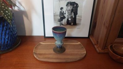 Wonderful Single Studio Art Pottery Goblet by Martin Branch Lyre Pottery, Cloncorban, Rossmore, Clonakilty, West Cork in a Fabulous Colourful Variegated Glaze. # One