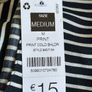 Brand-new Navy & White Stripped Cold Shoulder Ladies Top from Dunnes Stores Image 2