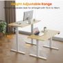 120 x 60 cm Standing Desk, Electric Height Adjustable Desk with 2 Hooks Image 8