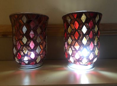 Mosaic Candle Holders