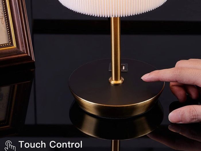FREE P&PTouch Bedside Lamps, Dimmable USB Table Lamp with 2 USB Charging Ports  (Bulb Included)