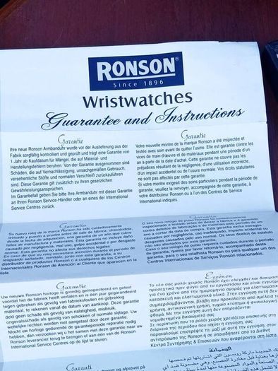 PRICE DROP,  "RONSON",  mens chronograph watch, new in presentation box,