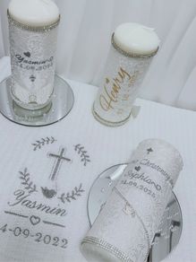 Candles and shawls for Christening