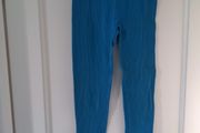 Blue ribbed leggings