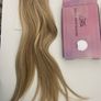 Clip-in Real Human Hair Extensions. 16 Inch Straight. Double Stitched. Ash Blonde Image 2
