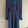 Teal & Magenta Paisley Midi Dress Image 3