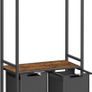 Clothes  Rack laundry basket with coat rack 2 compartments Image 2