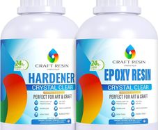NEW SALE | 1L Epoxy Resin Kit - Crystal Clear Epoxy Resin Kit & Hardener for DIY Art, Mold Casting, Wood, Jewelry Making, Coasters, Table Top, Countertop Coating - Food Safe, Heat & UV Resistant
