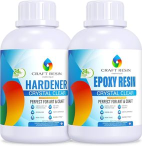 NEW SALE | 1L Epoxy Resin Kit - Crystal Clear Epoxy Resin Kit & Hardener for DIY Art, Mold Casting, Wood, Jewelry Making, Coasters, Table Top, Countertop Coating - Food Safe, Heat & UV Resistant