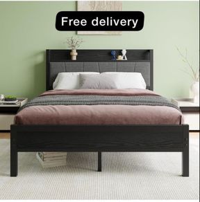 Double Bed Frames with Wooden Storage