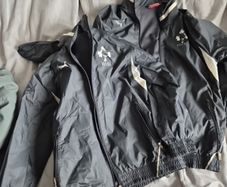Two rugby boys raincoats