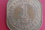 Malaya And British Borneo  1958 Square 1 Cent Coin