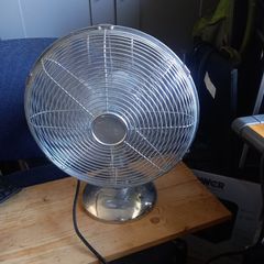 Silver Desk Fan