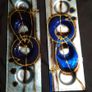 2 Turquoise/Blue Glass Tea/Night Light holders Image 2