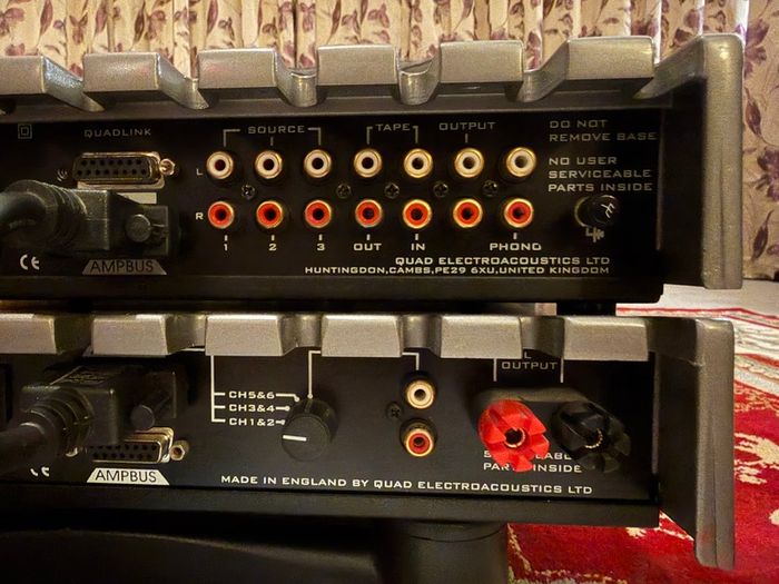 QUAD 99 Stereo Amplifier And Preamp Set - Phono MC/MM Input - Manuals & QuadLink Cable- Free Postage
