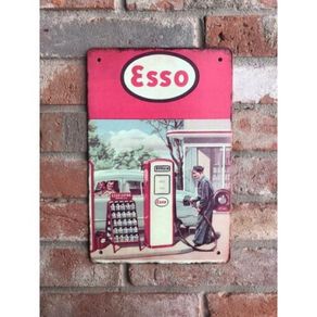 Esso Pump and Man
