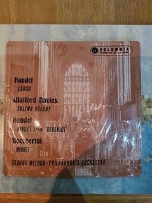 Handel Largo Minuet From Berenice Walford Davies Solemn Melody 7 inch EP