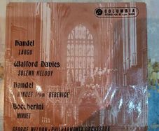 Handel Largo Minuet From Berenice Walford Davies Solemn Melody 7 inch EP