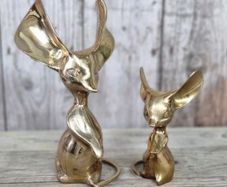 Brass Long Eared Mice Pair KAS1363