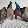 Rare Vintage Irregular Choice Bronze Brown Booties Image 2