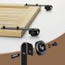 183CM/6FT Sliding Door Track Barn Door Hardware Kit Closet Rail Roller Accessory Adjustable Floor Guide Image 7