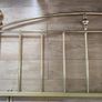 Headboard king bed gold colored metal frame Image 2