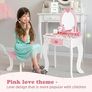 Kids Vanity Set, Table & Chair Vanity Set With Mirror (Includes 15 pcs multiple make up accessories), Makeup Dressing Table with Storage Drawer, Pink Image 2