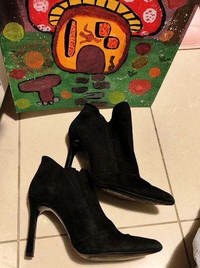 Price drop ZARA WOMAN Black Suede Ankle Boots Size EU 40 / UK 7