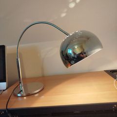 Polished Chrome Curved Office/Study Lamp