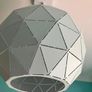Large White Metal Tangent Pendant Light (New in Box, Free Shipping) Image 7