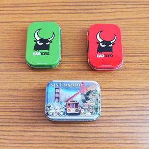 3 small tin boxes