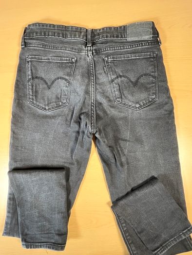 LEVI'S 711 Black Denim Slim Skinny Jeans Womens W28 L29