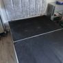 Grey velvet double bed for sale. Image 3