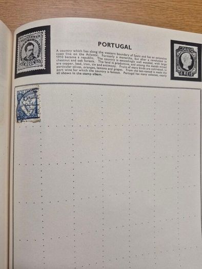 stamp album with stamps of the world