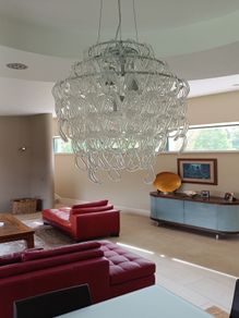 Chandelier crystal, contemporary 50cm high x 50d