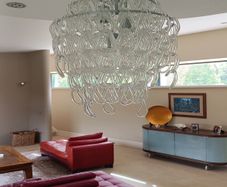 Chandelier crystal, contemporary 50cm high x 50d