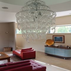 Chandelier crystal, contemporary 50cm high x 50d