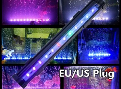 Fish Tank Light Aquarium Submersible Multiple Color Light with air curtain