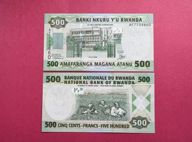 Rwanda  500 Francs  2008. Pick. 34a. ( Uncirculated )